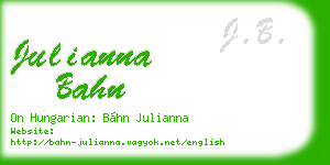 julianna bahn business card